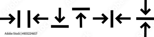 Align icons set. alignment symbol, buttons. Replaceable vector design.
