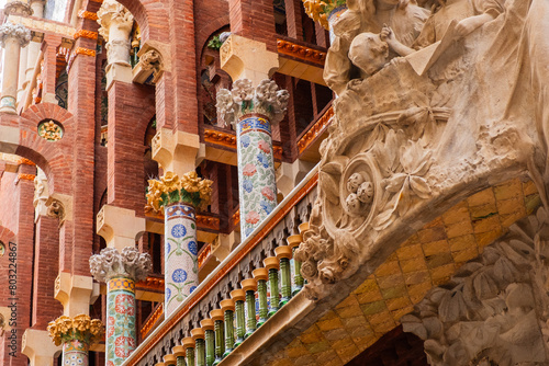 Fassade des Palau de la Música Catalana,Barcelona, Spanien photo