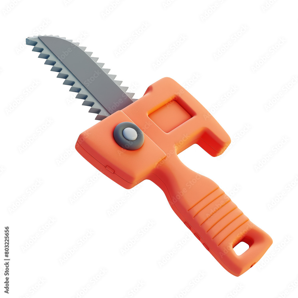 Obraz premium PNG saw 3d icons and objects , in cartoon style minimal on transparent, white background, isolate