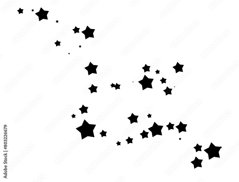 Shooting Star Black. Shooting star with an elegant star trail on a white background. Festive star sprinkles, powder. Vector png.
Shooting Star Black. Shooting star with an elegant star trail on a white background. Festive star sprinkles, powder. Vector png.