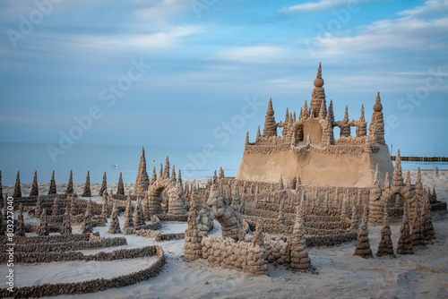 Zamek z piasku nad morzem  photo