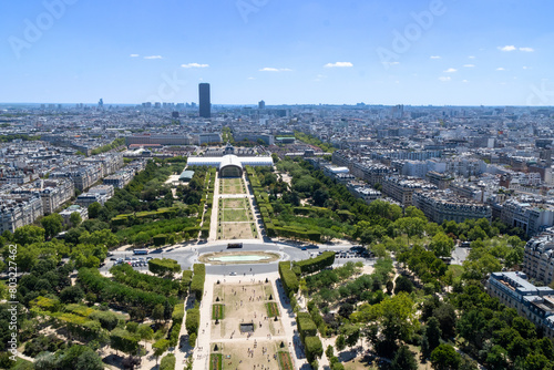 Champ-de-Mars, Tour Eiffel Garden, Grand Palais Éphémère, Royal Military School of Paris, France. photo