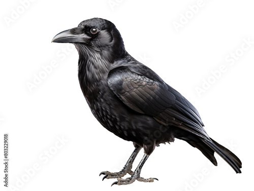 a black bird with a large beak photo