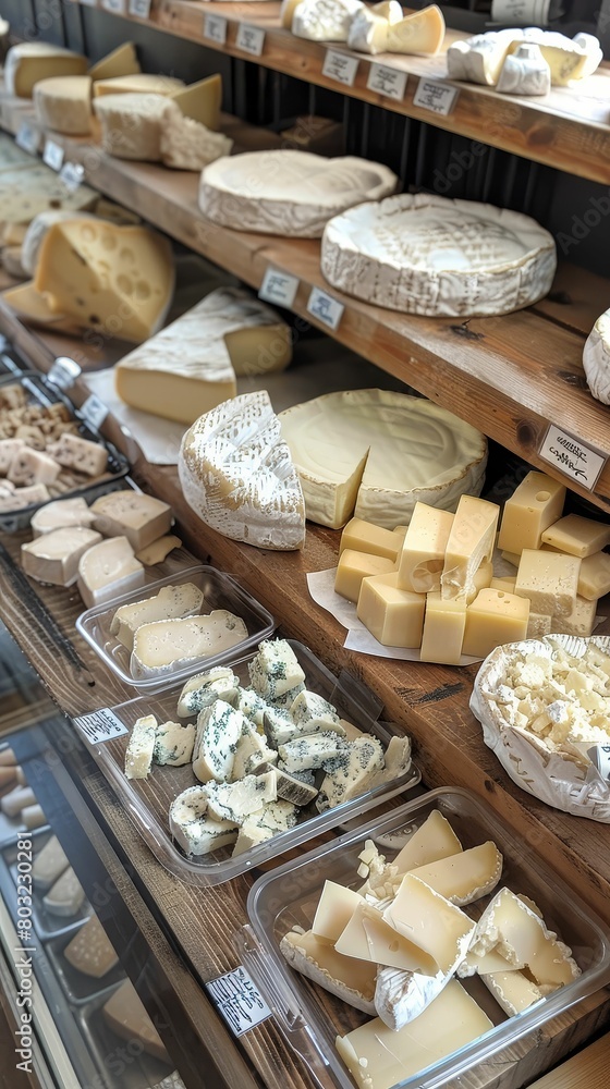 An artisanal cheese shop where each cheese is paired with a story or song An artisanal cheese shop where each cheese is paired with a story or song