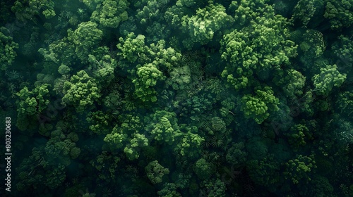 Aerial View of a Lush Forest