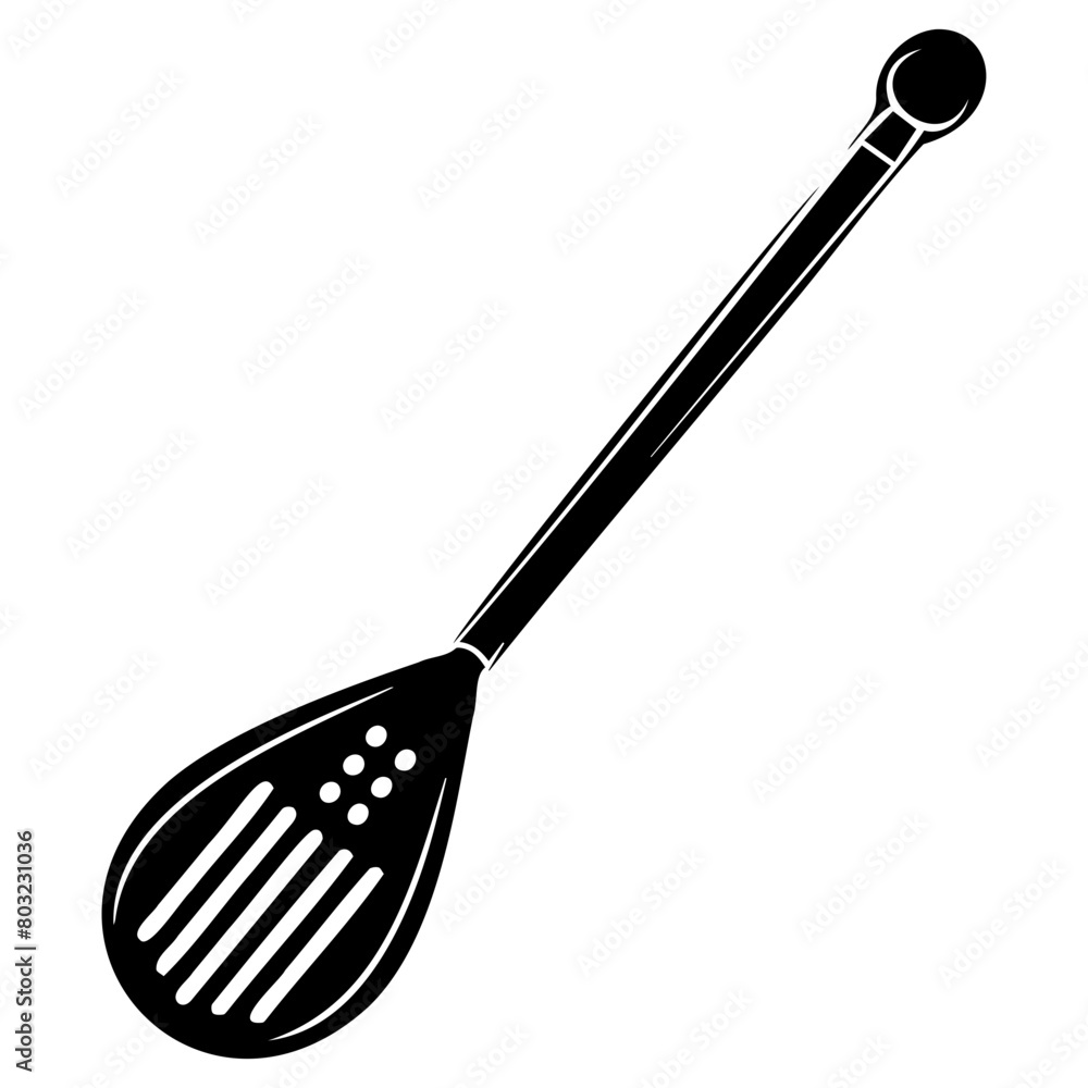 Black Slotted Spoon Icon Black Slotted Spoon Icon