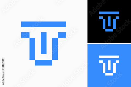 Abstract Pillar Vector Logo Premium 