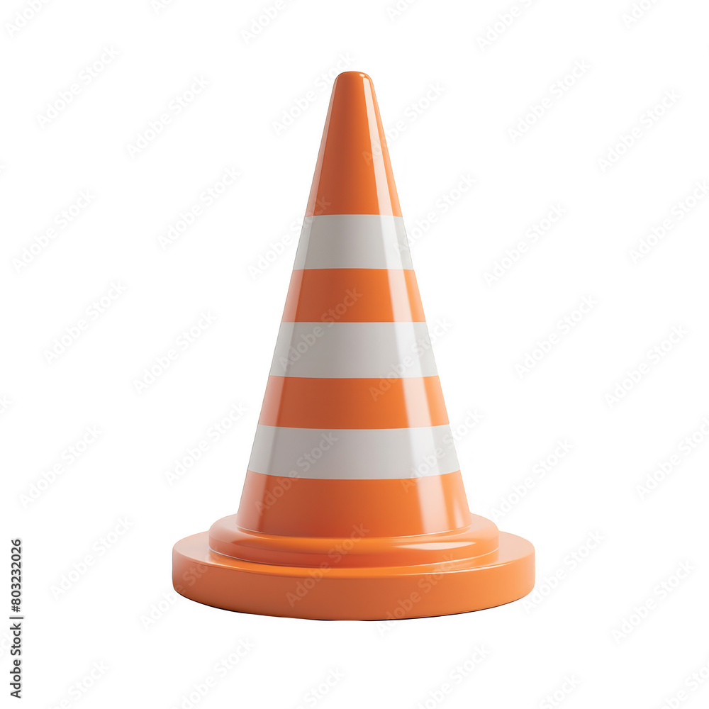 PNG traffic cone 3d icons and objects , in cartoon style minimal on transparent, white background, isolate PNG traffic cone 3d icons and objects , in cartoon style minimal on transparent, white background, isolate