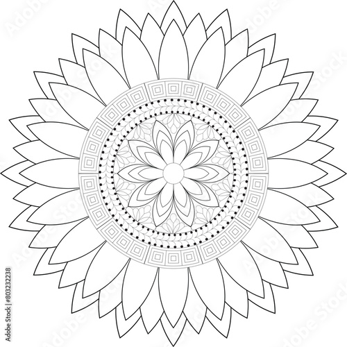 Vector Mandala Coloring Pages & Books