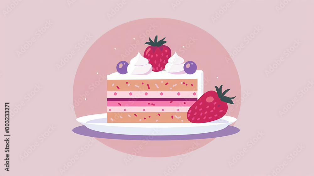 Dessert, cream, cake, birthday cake, illustration Dessert, cream, cake, birthday cake, illustration