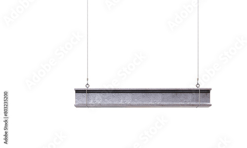 isolated metal beam on a white background