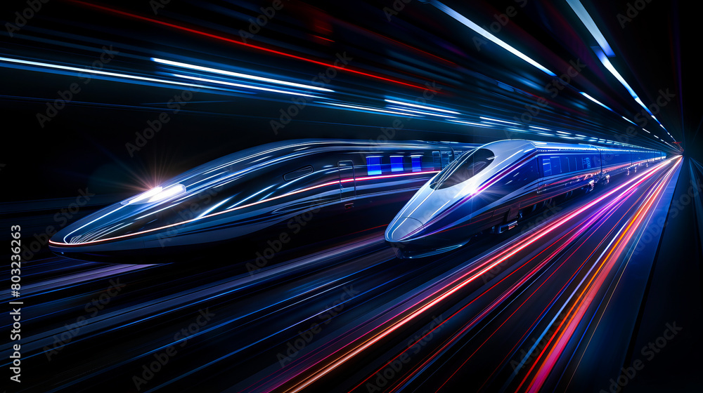A train traveling through a tunnel. A train traveling through a tunnel.