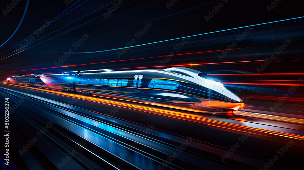 A train traveling through a tunnel at night. A train traveling through a tunnel at night.