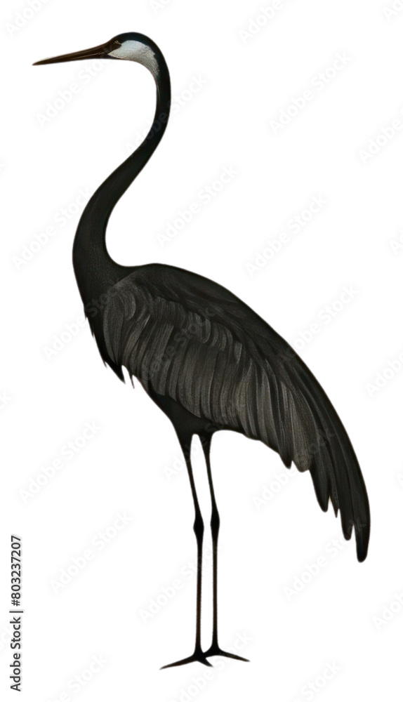 PNG  Crane animal bird waterfowl.