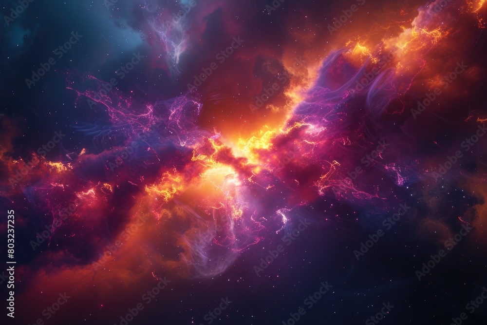 A vibrant image of a galaxy filled with stars. Perfect for astronomical and space-themed projects