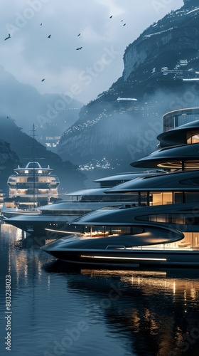 A luxury yacht manufacturing site where ships are equipped for intercontinental and interdimensional travel