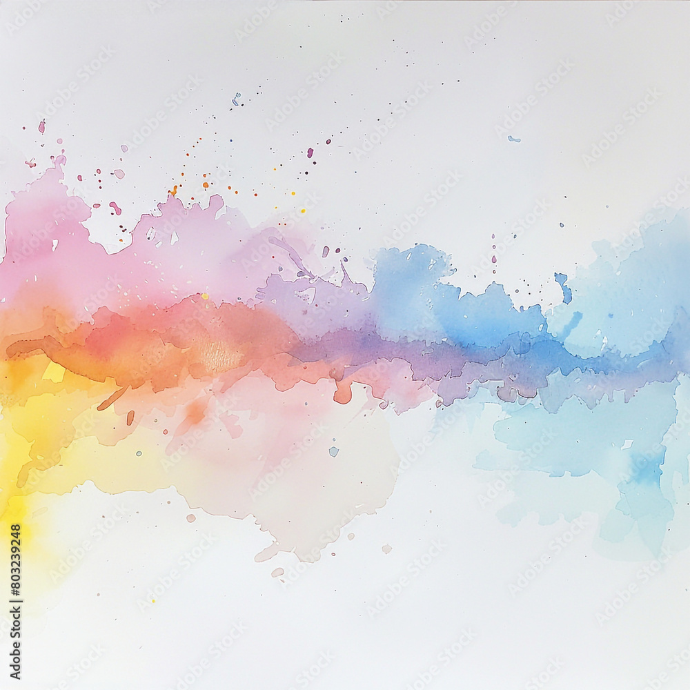 Abstract Watercolor Background. Rainbow watercolor, abstract wall art. Holi Background