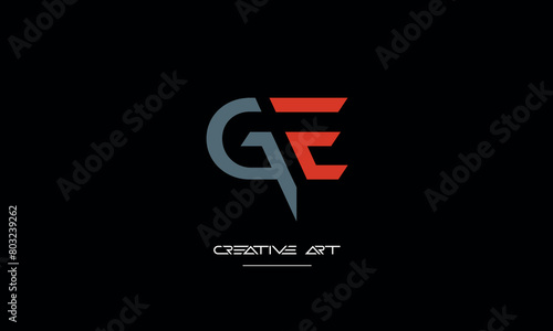 GE, EG, G, E abstract letters logo monogram