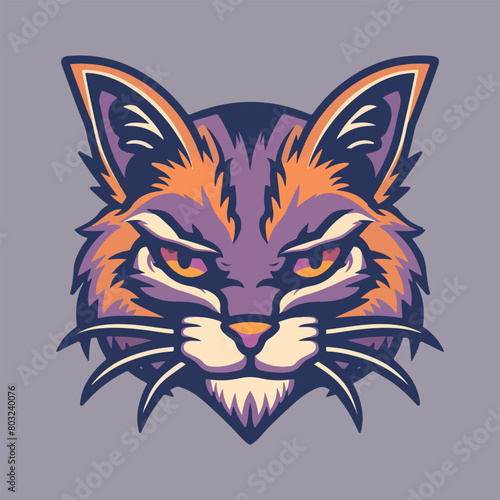 Cat head mascot vector illustration