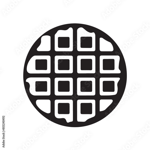 Classic Waffle Silhouette for Your Creative Needs, Waffle Illustration,Waffle Silhouette Graphic Element