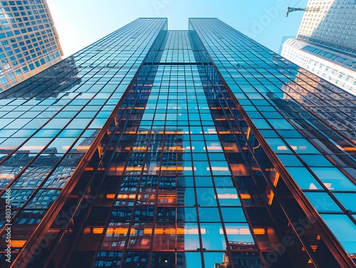 Wallpaper Mural City Ascent A Ground Level View of Towering Business Buildings Torontodigital.ca