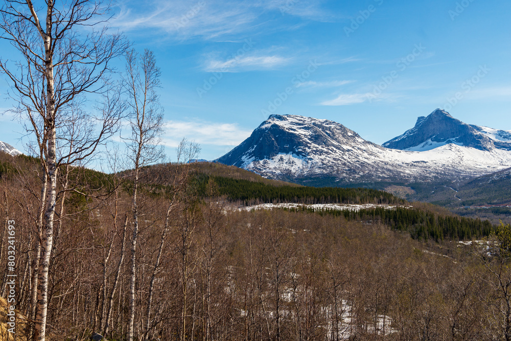 northern norway:nature sceneries on the road from Fauske to Narvik northern norway:nature sceneries on the road from Fauske to Narvik