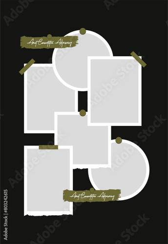 Pictures or photos frame collage abstract photo frames and digital photo wall template