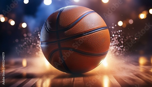 basketball ball close up ai generated © Alena Shelkovnikova