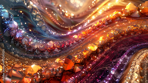 The wave of jewels, background, backdrop by precious stones, brilliants photo