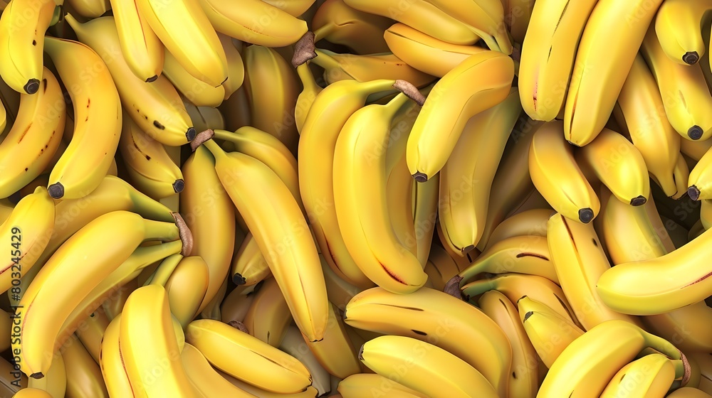 Abundant Pile of Vibrant Yellow Bananas Filling the Frame Abundant Pile of Vibrant Yellow Bananas Filling the Frame