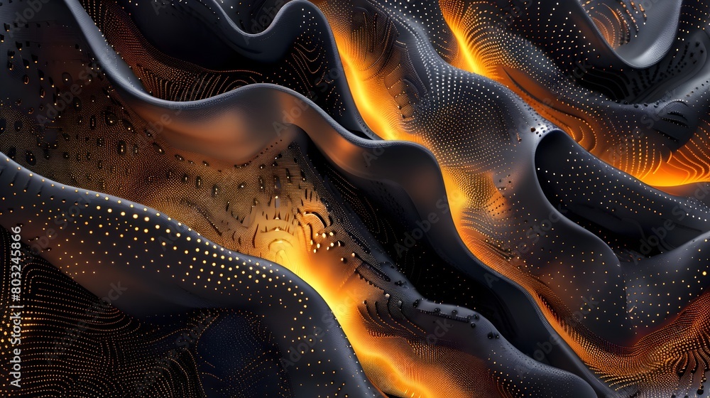 Stunning Abstract Digital Wallpaper with Rich Gradient Swirls in Contrasting Black,Charcoal,and Stunning Abstract Digital Wallpaper with Rich Gradient Swirls in Contrasting Black,Charcoal,and