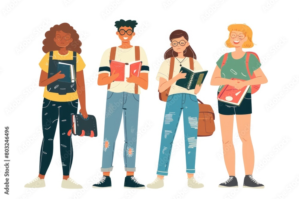 A group of people standing next to each other. Suitable for team building concepts A group of people standing next to each other. Suitable for team building concepts