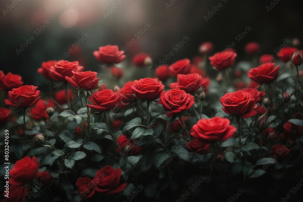 red roses in garden red roses in garden