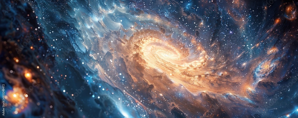 A swirling vortex of data forming a mesmerizing galaxy, showcasing the beauty of information patterns A swirling vortex of data forming a mesmerizing galaxy, showcasing the beauty of information patterns