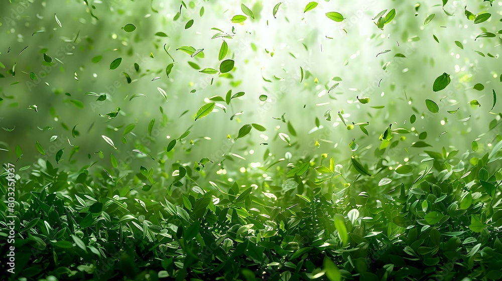 Energetic Burst of Greenery in a Motion-Filled Scene Energetic Burst of Greenery in a Motion-Filled Scene