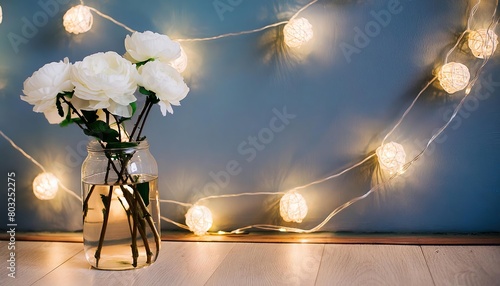 Modern home decor items, lights, flower vase, fish bow and others, simple cozy colorful decors for living space