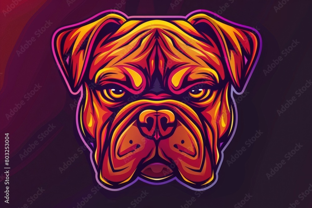 Close-up of a dog's face on a dark background, suitable for various projects