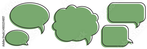 Quote text in speech bubble. Quote bubble testimonial banners. Quote box frames. Blank template quote text info design boxes quotation bubble blog quotes symbols.