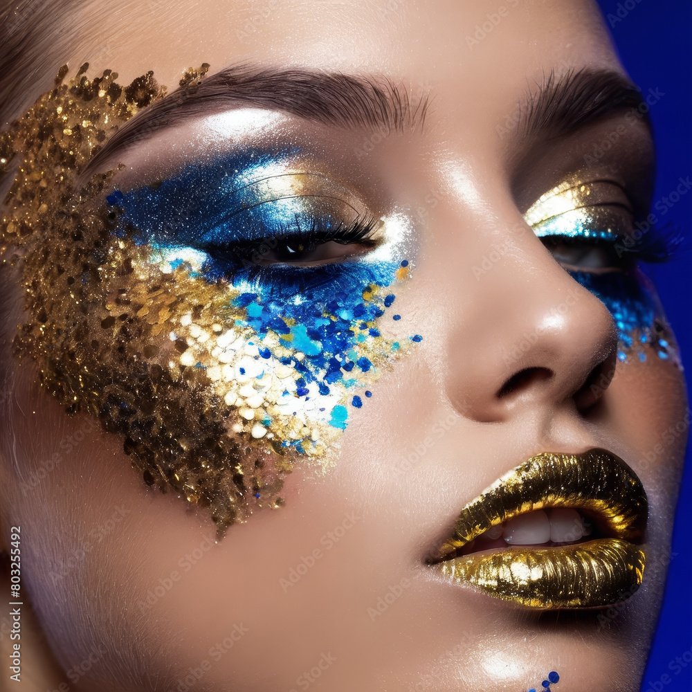 Fototapeta premium woman with creative make up