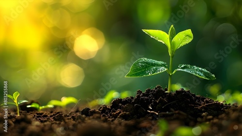 Nurturing Opportunities and Environmental Optimism: Key to Prosperity for Entrepreneurs. Concept Entrepreneurial Mindset, Sustainable Practices, Growth Strategies, Positive Impact