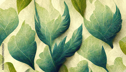 Wallpaper Mural Green leaves background Torontodigital.ca