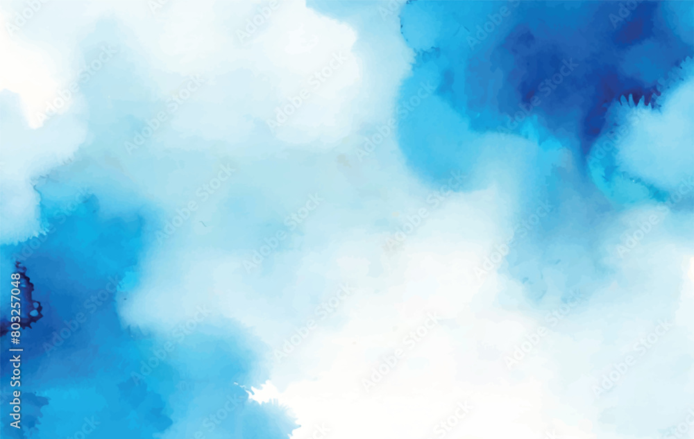 watercolor blue background vector template
