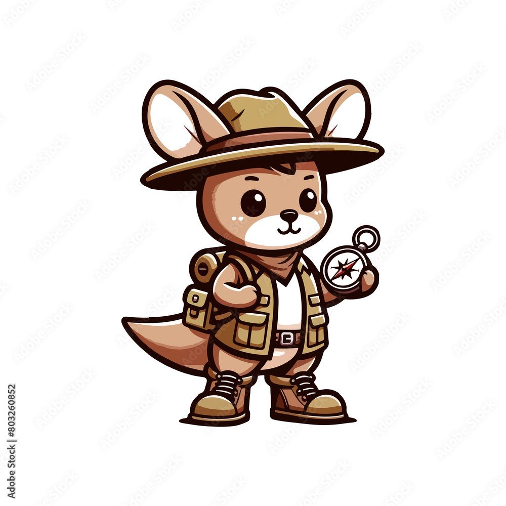 cute icon character kangaroo adventure cute icon character kangaroo adventure