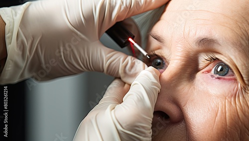 Ensuring Clarity: Woman's Eyes Checked by Doctor for Optimal Vision Wellness