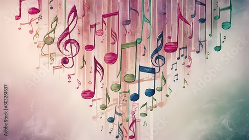 Dibujo con formas, líneas y colores en una amalgama creativa y armoniosa, reflejando una sinfonía visual