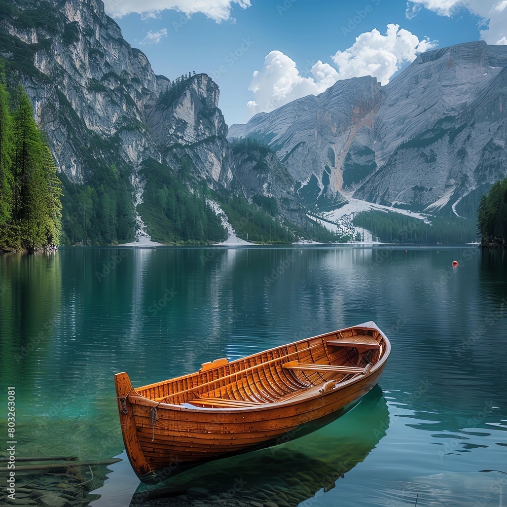 boat on a lake