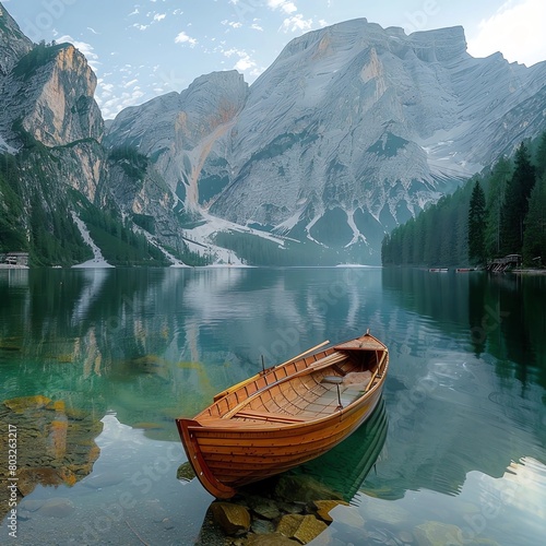 canoe on lake