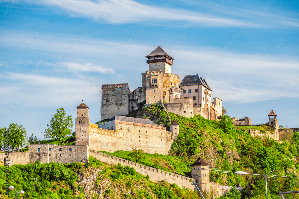 Trencin Castle in Trencin city in western Slovakia.