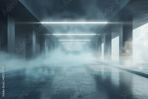 A room filled with smoke  creating a mysterious atmosphere. Suitable for various concepts
