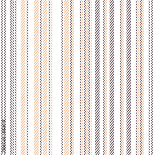 A lined textiles of Seamless stripes pattern. Abstract vertical lines in taupe, orange, white for summer dress, bed sheet, duvet cover, trousers vector